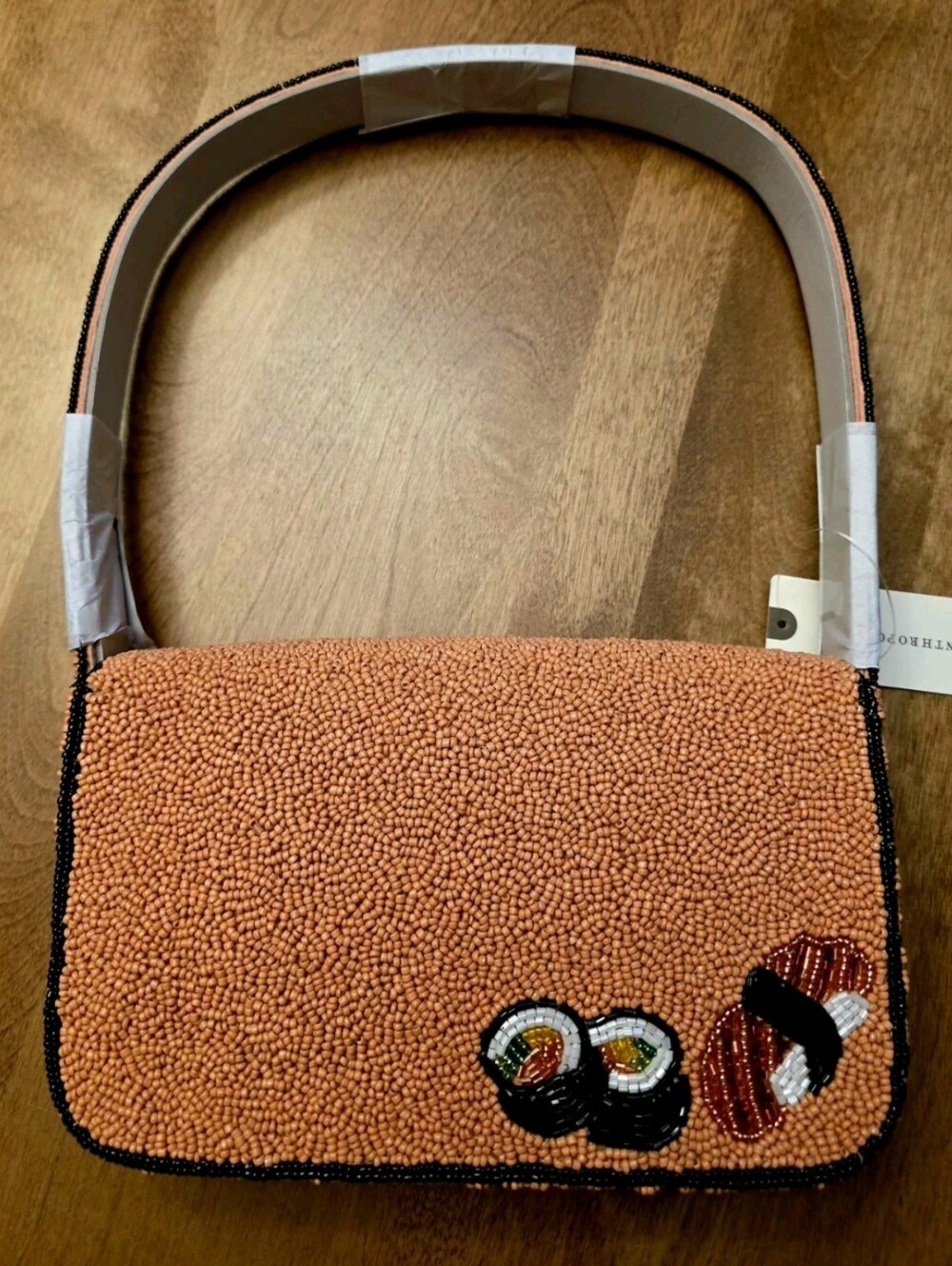 ANTHROPOLOGIE BEADED FIONA SHOULDER BAG "SUSHI " Food & Drink Edition VIRAL - Picture 6 of 10